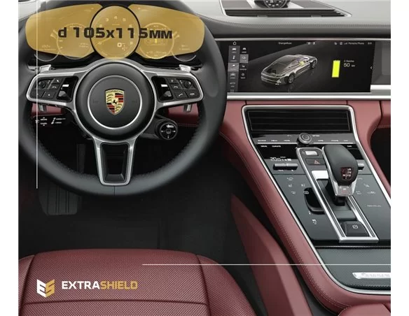 Porsche Panamera II 2017 – súčasný digitálny rýchlomer 12" ExtraShield chránič obrazovky - 1