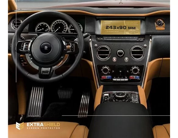 Rolls-Royce Cullinan 2018 – súčasný multimediálny 11-palcový chránič obrazovky ExtraShield - 1