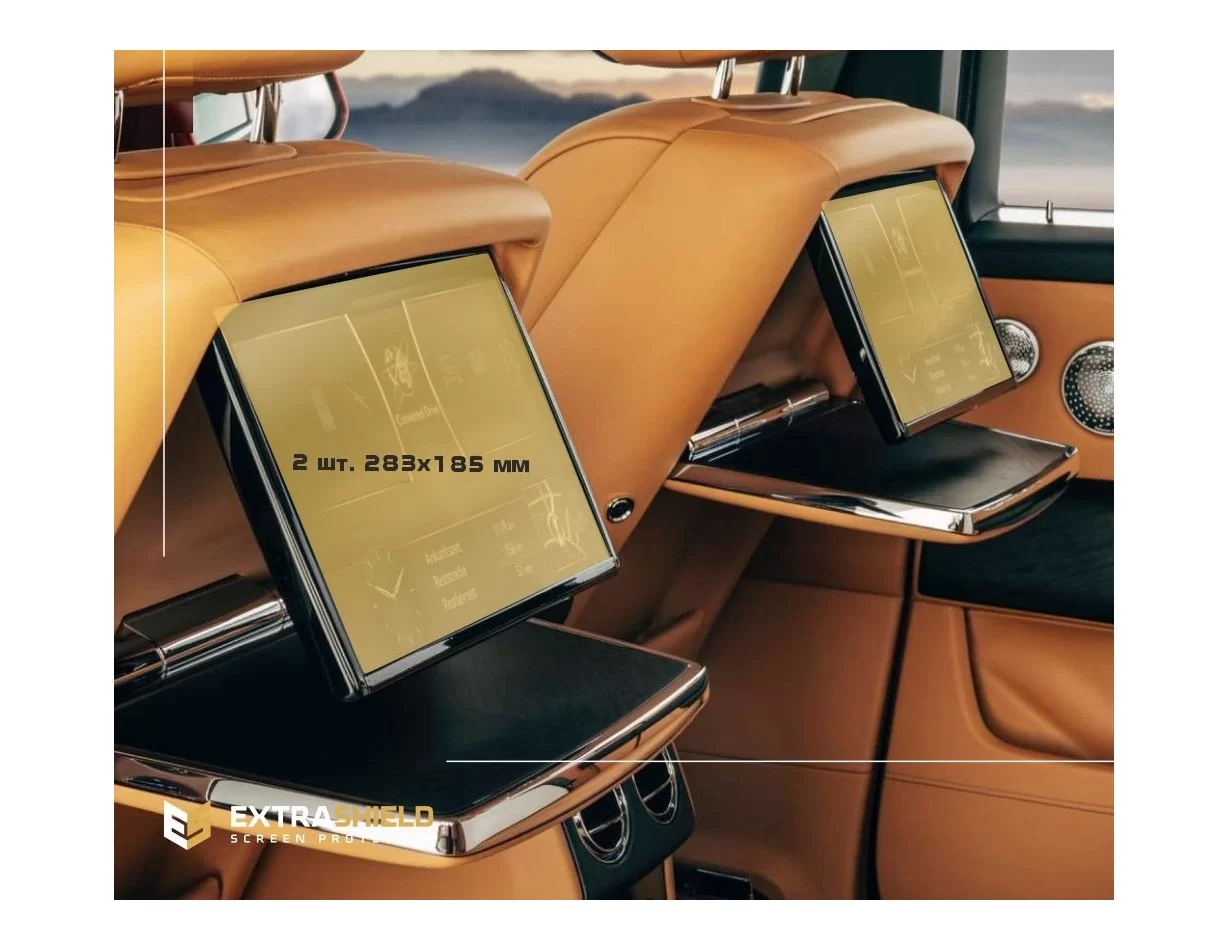 Rolls-Royce Cullinan 2018 - Súčasné monitory pre cestujúcich (2ks,) 15" ExtraShield ochrana obrazovky - 1