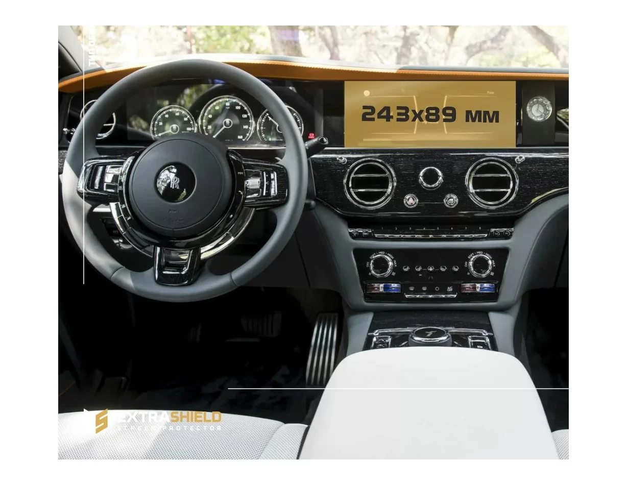 Rolls-Royce Ghost 2014 – 2021 Multimediálny 8,8-palcový chránič obrazovky ExtraShield - 1