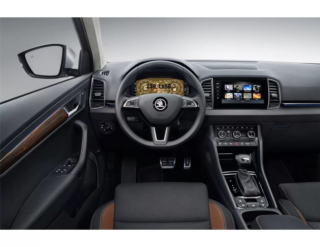 Škoda Karoq (NU7) 2017 - Súčasná ochrana displeja digitálneho rýchlomera LCD-Digi 10,25" ExtraShield - 1