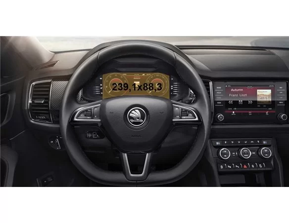 Škoda Kodiaq (NS7) 2016 - Súčasná ochrana displeja digitálneho rýchlomera LCD-Digi 10,25" ExtraShield - 1