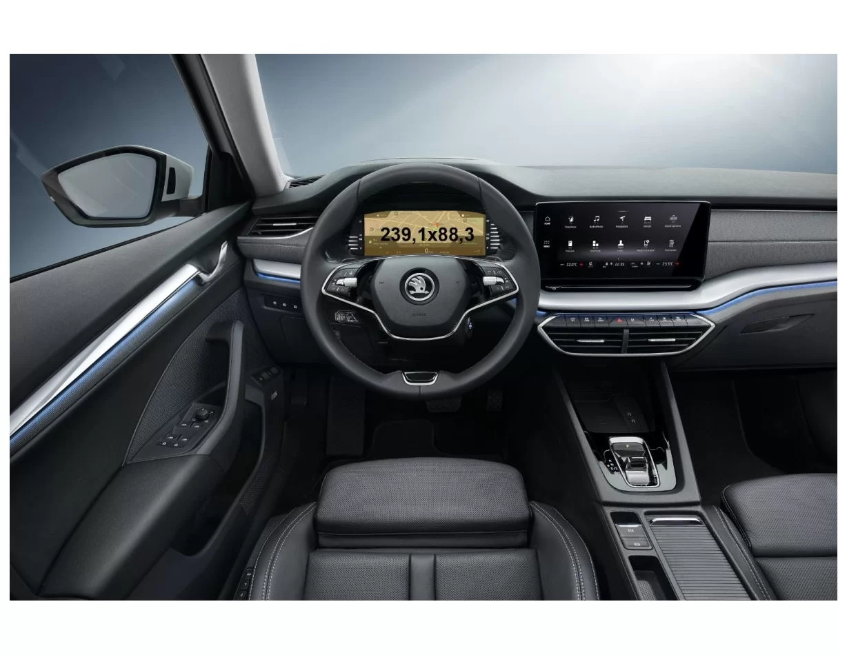 Škoda Octavia (A8) 2019 - Súčasná ochrana displeja digitálneho rýchlomera LCD-Digi 10,25" ExtraShield - 1