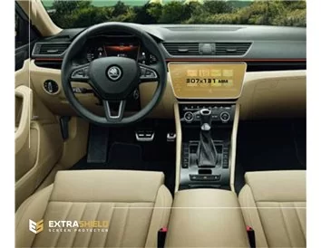 Škoda Superb (B8) 2015 - Súčasná ochrana displeja Multimedia Columbus 9,2" ExtraShield
