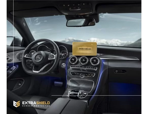 Mercedes-Benz C-class (W205/S205/C205/A205) 2014 - 2018 Multimediálny 7" ExtraShield chránič obrazovky - 1