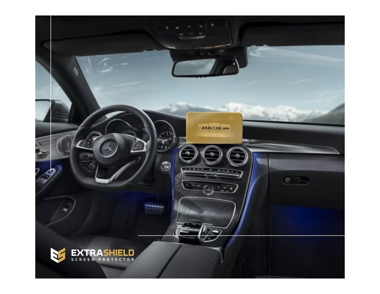 Mercedes-Benz C-class (W205/S205/C205/A205) 2014 - 2018 Multimediálny 7" ExtraShield chránič obrazovky - 1