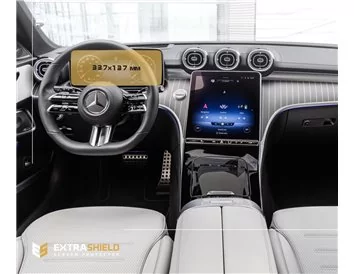 Mercedes-Benz C-class (S206/W206) 2021 - Súčasný farebný multifunkčný displej 10,25" ExtraShield Screen Protector - 1