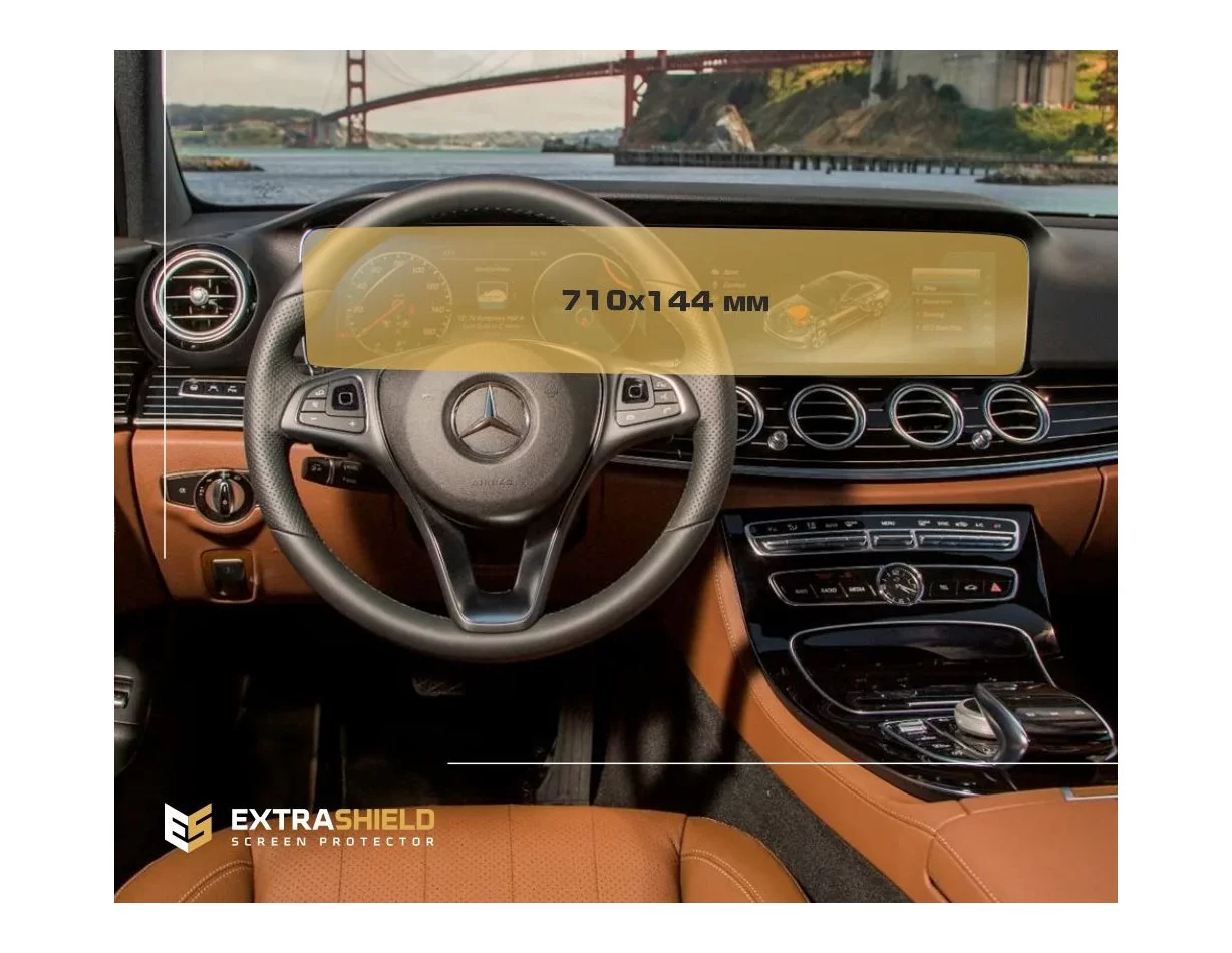 Mercedes-Benz E-class (S213/C238/A238/W213) 2016 – súčasný digitálny rýchlomer + multimediálny 12,3" ExtraShield chránič obrazov