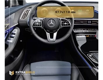 Mercedes-Benz EQC (N293) 2020 – súčasný digitálny rýchlomer + multimediálny 12,3" ExtraShield chránič obrazovky - 1