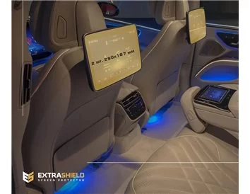 Mercedes-Benz EQS 2020 - Súčasné monitory cestujúcich (2ks,) 10,2" ExtraShield Screen Protector - 1