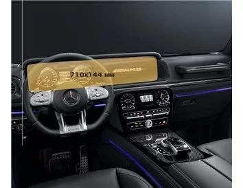Mercedes-Benz G-class III (W464) 2018 – aktuálny digitálny rýchlomer + multimediálny 12,3" ExtraShield chránič obrazovky - 1