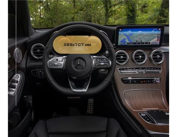 Mercedes-Benz GLC (X253/C253) 2019 – súčasný digitálny rýchlomer 10,25" ExtraShield chránič obrazovky - 1