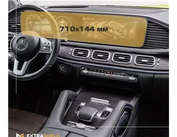 Mercedes-Benz GLE (W167/C167) 2018 - súčasný digitálny rýchlomer + multimediálny 12,3" ExtraShield chránič obrazovky - 1