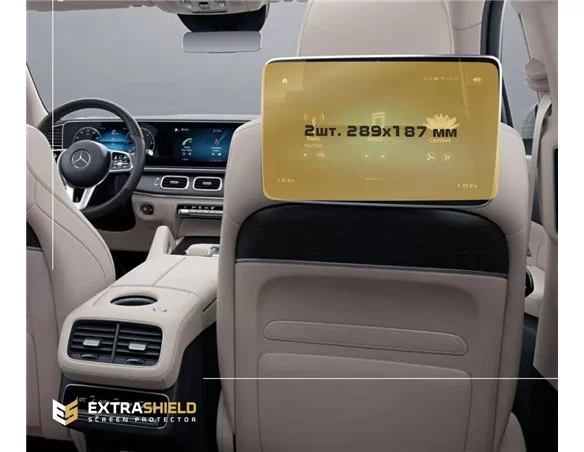 Mercedes-Benz GLE (W167/C167) 2013-2020 Monitory cestujúcich (2ks,) 10,2" ExtraShield Screen Protector - 1