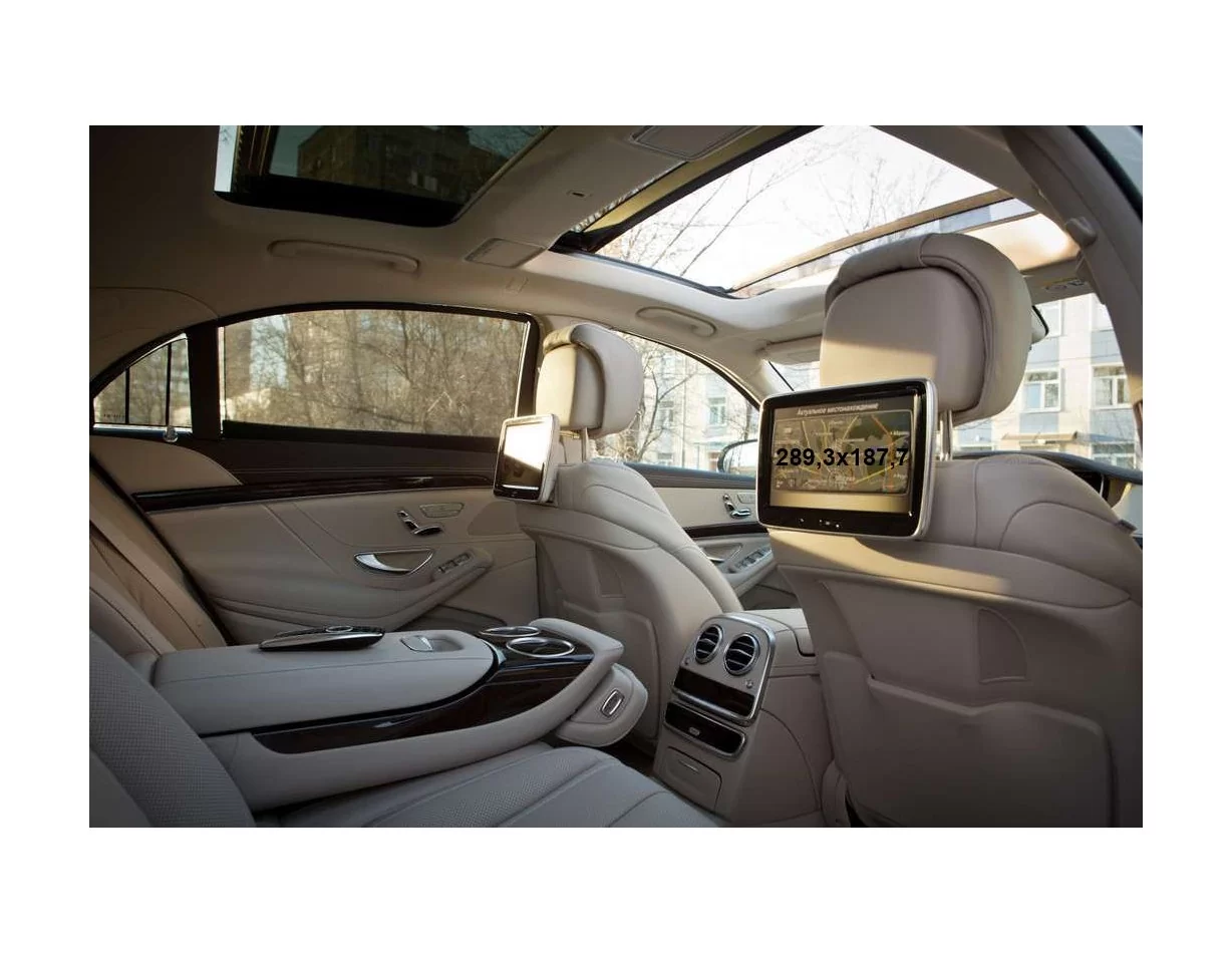 Mercedes-Benz S-class (W222/X222/C217/A217) 2013-2020 Monitory cestujúcich (2ks,) 10,2" ExtraShield Screen Protector - 1