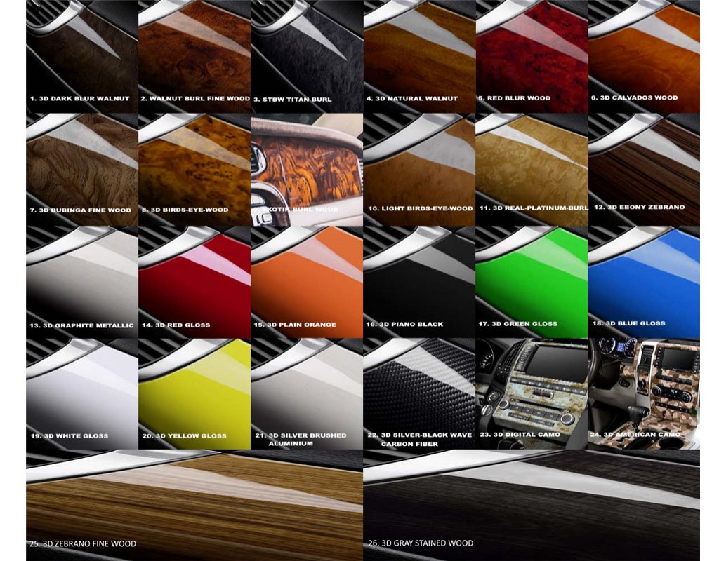 Subaru Legacy 2010-2014 Habillage Décoration de Tableau de Bord 47-Pièce