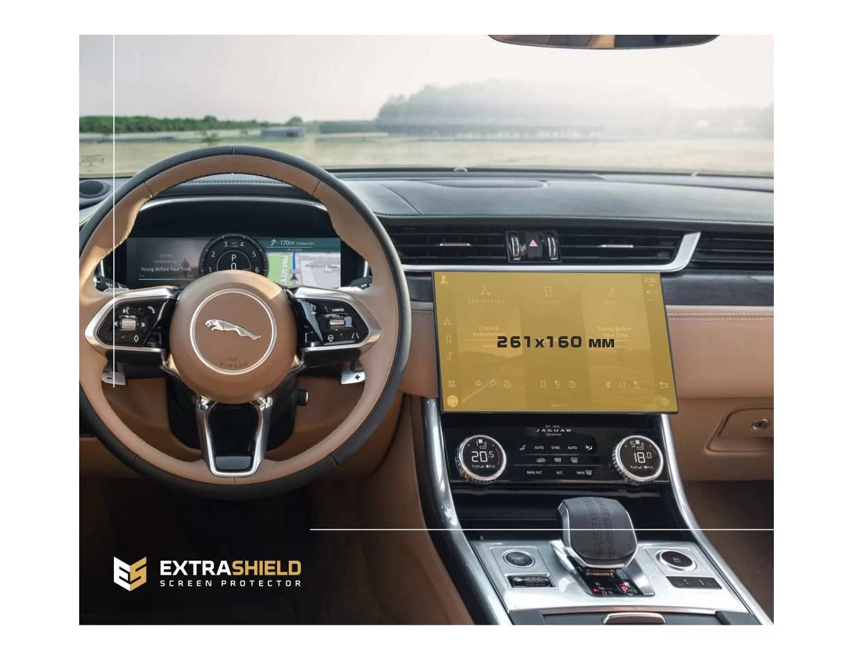 Jaguar XF 2020 – súčasný multimediálny 11,4" chránič obrazovky ExtraShield - 1