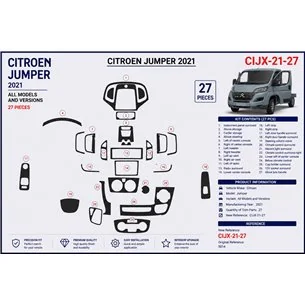 Citroen Jumper 2021 3D sada dekorov interiéru palubnej dosky 27-dielna 2