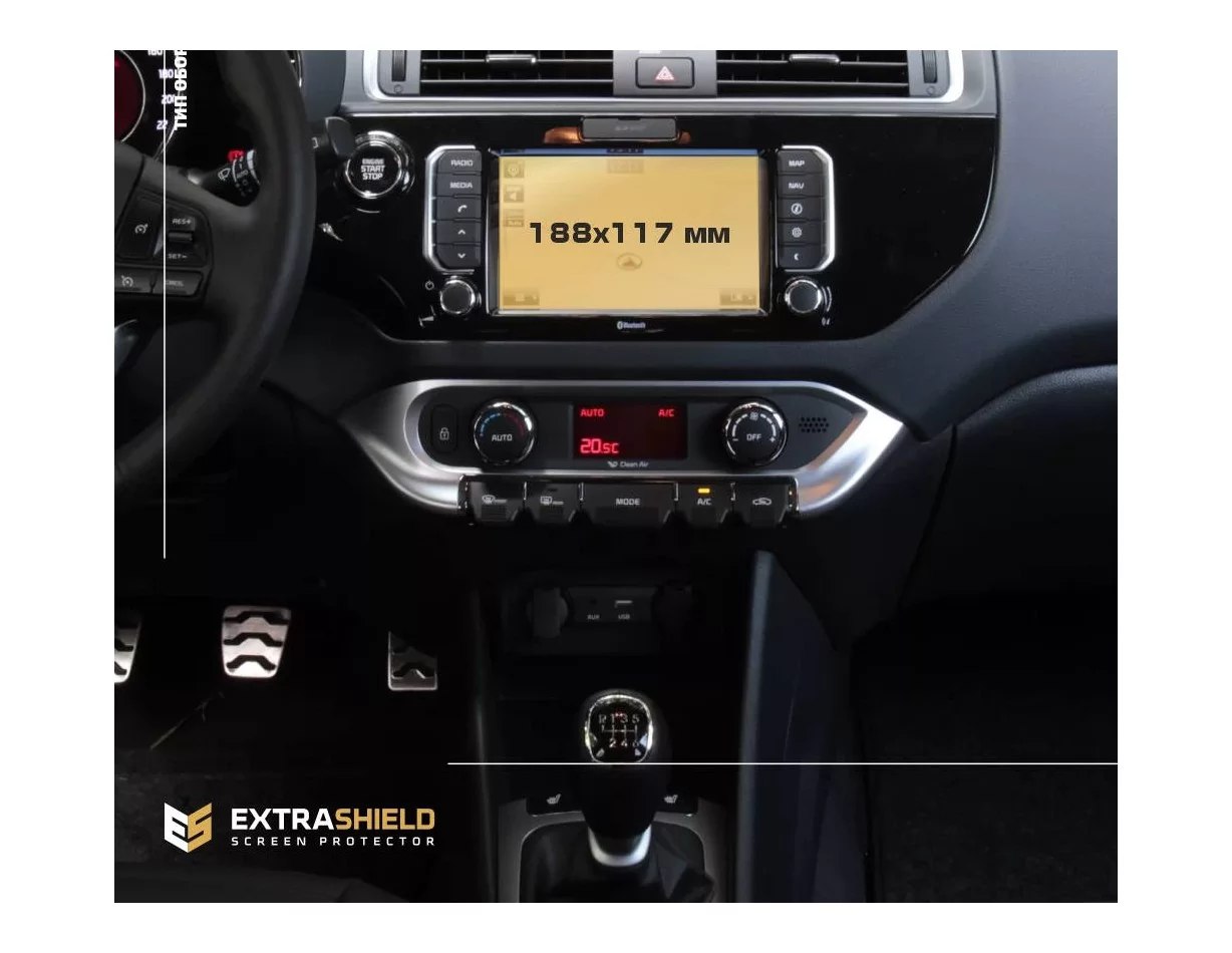 KIA Rio 2019 - xx Multimediálny 8" chránič obrazovky ExtraShield - 1