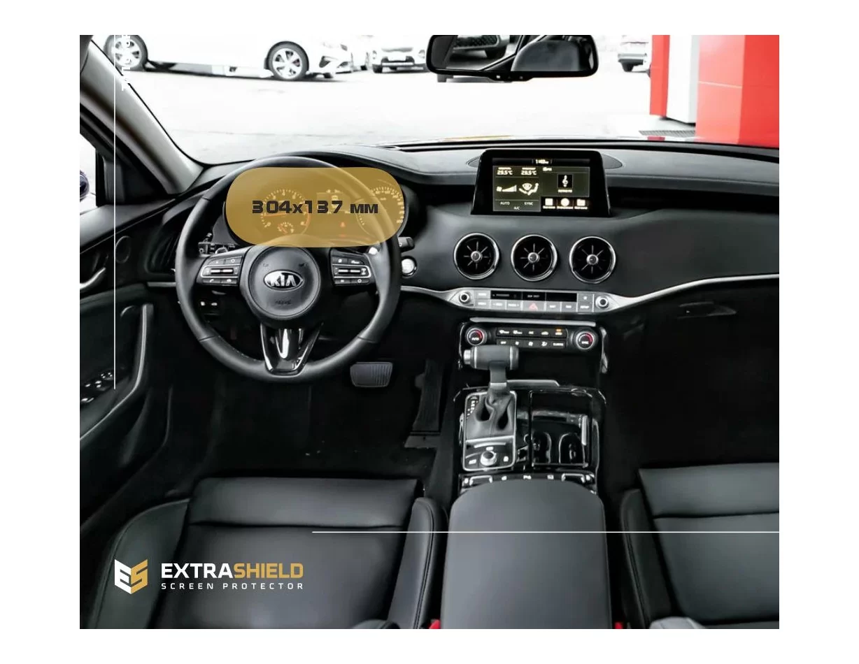KIA Stinger 2017 - 2021 Digital Speedometer Supervision 12,3" ExtraShield chránič obrazovky - 1