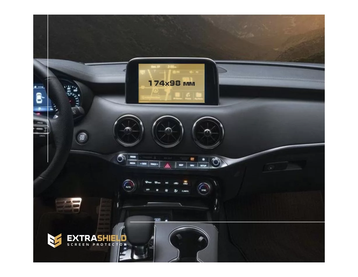 Multimediálny 8- ExtraShield chránič obrazovky KIA Stinger 2017 - 2021 - 1