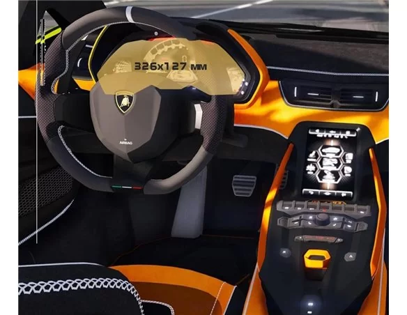 Lamborghini Sian 2019 – súčasná ochrana obrazovky digitálneho rýchlomera ExtraShield - 1