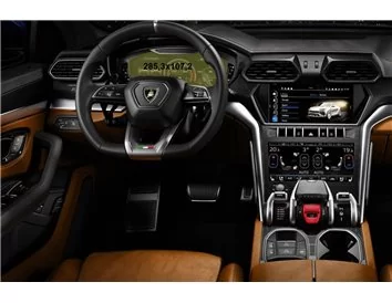 Lamborghini Urus 2017 - súčasný digitálny rýchlomer 10,2" ExtraShield chránič obrazovky - 1