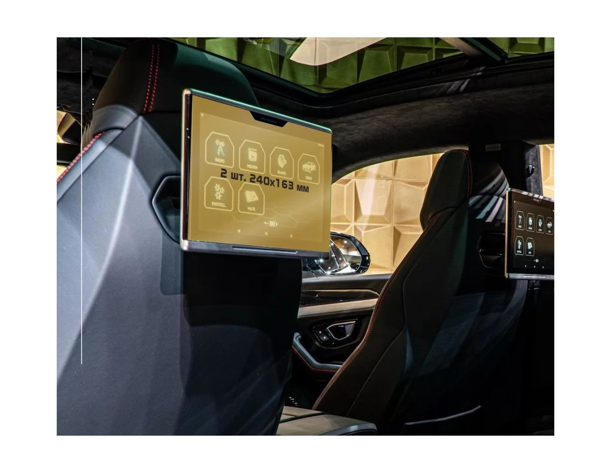 Lamborghini Urus 2017 - Súčasné monitory pre cestujúcich (2ks,) 12,5" ExtraShield Screen Protector - 1