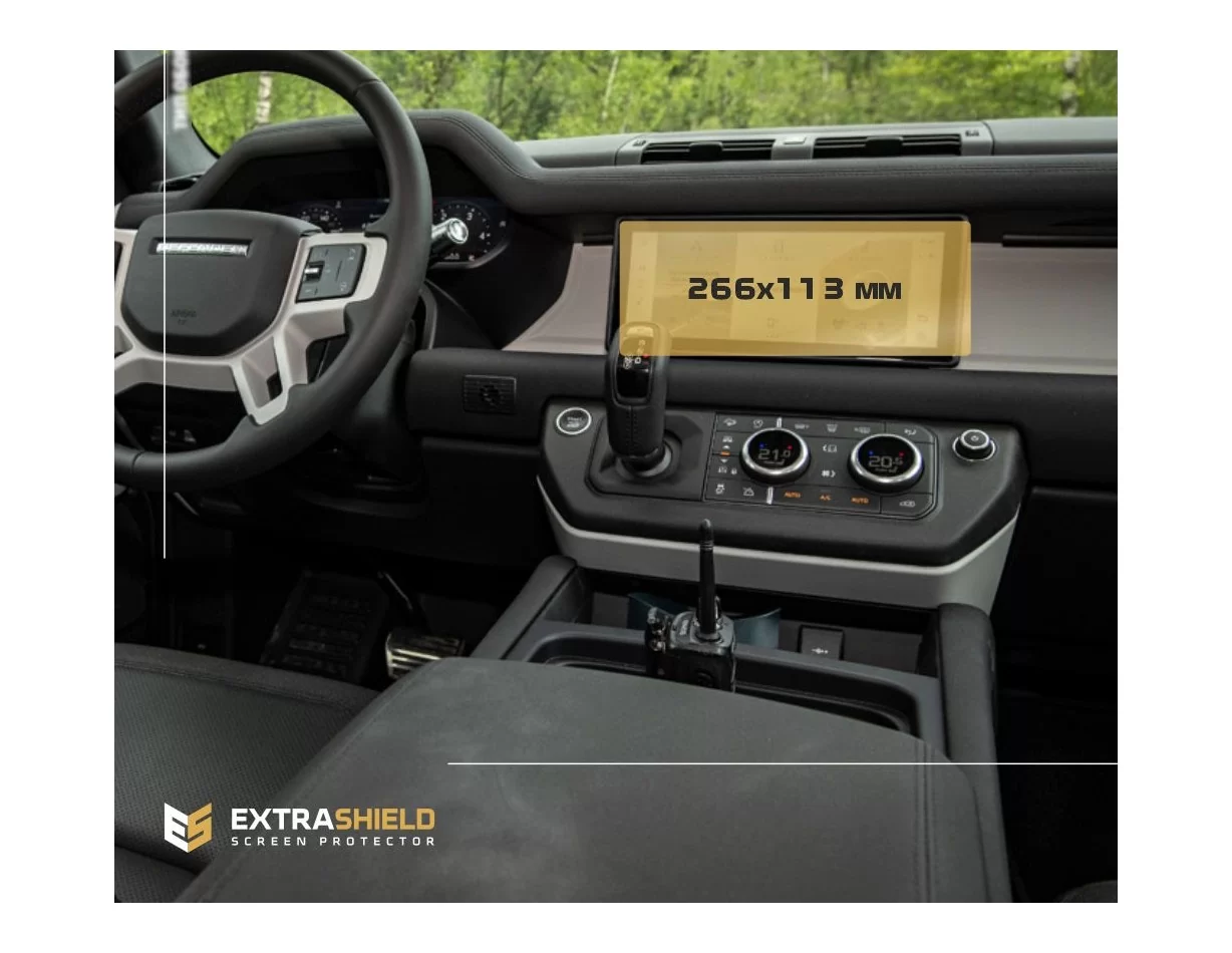 Land Rover Defender (90-110) 2019 – súčasný multimediálny 10-palcový chránič obrazovky ExtraShield - 1
