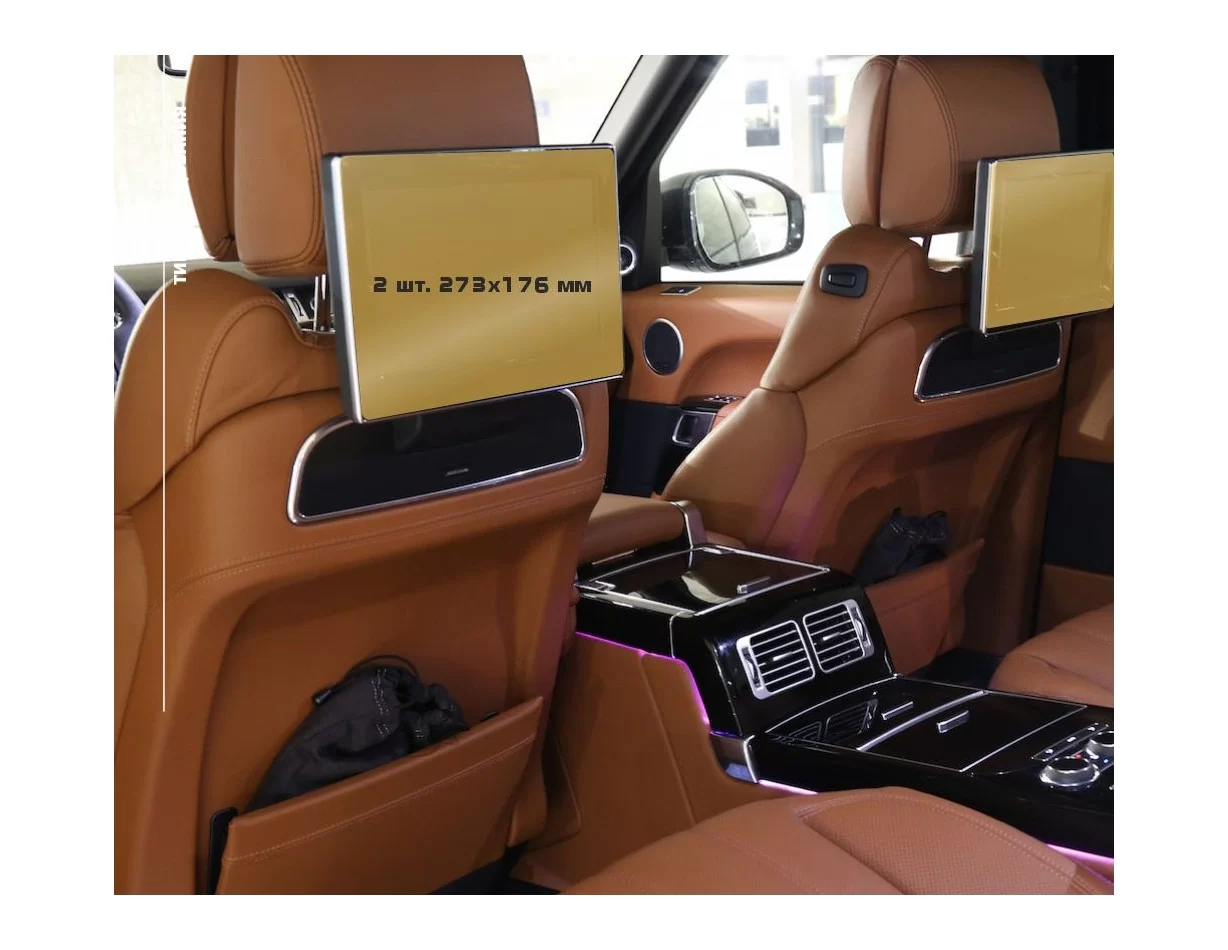 Land Rover Range Rover (L405) 2017 - Súčasné monitory pre cestujúcich (2 ks,) ExtraShield Screen Protector - 1
