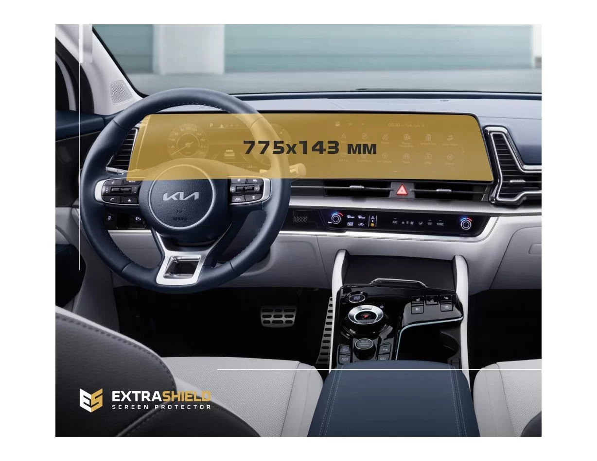 KIA Sportage 2021 - ?.? Plnofarebná ochrana LCD monitora 12" ExtraShield Screen Protector - 1