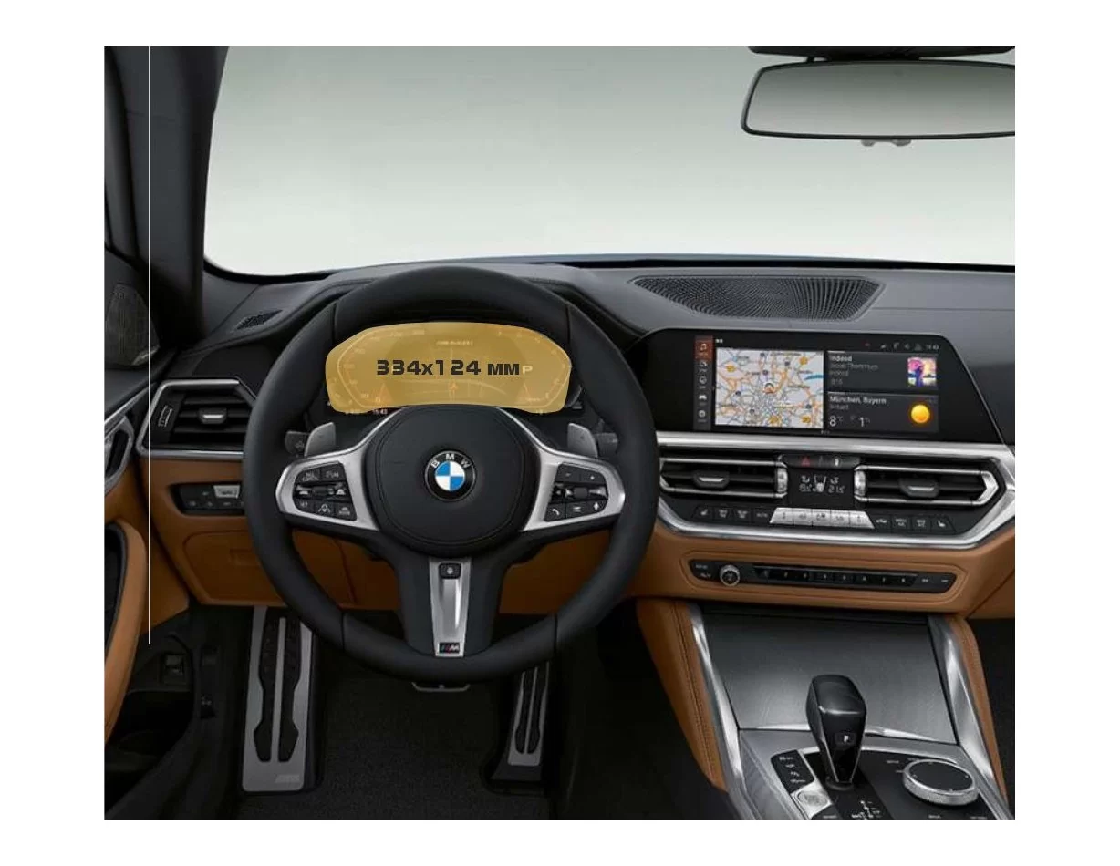 BMW radu 2 (G42) 2021 - Súčasný digitálny rýchlomer (bez senzora) 12,3" ExtraShield chránič obrazovky - 1