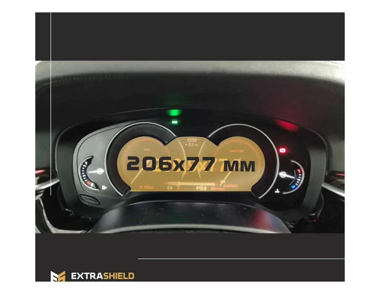 BMW radu 6 (G32) 2017 - 2020 digitálny rýchlomer (centrálny) 12,3" ExtraShield chránič obrazovky - 1