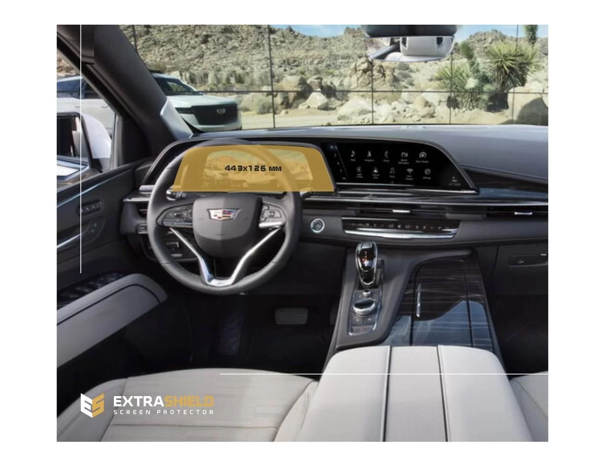 Cadillac Escalade 2021 – súčasný digitálny rýchlomer 14,2" ExtraShield chránič obrazovky - 1