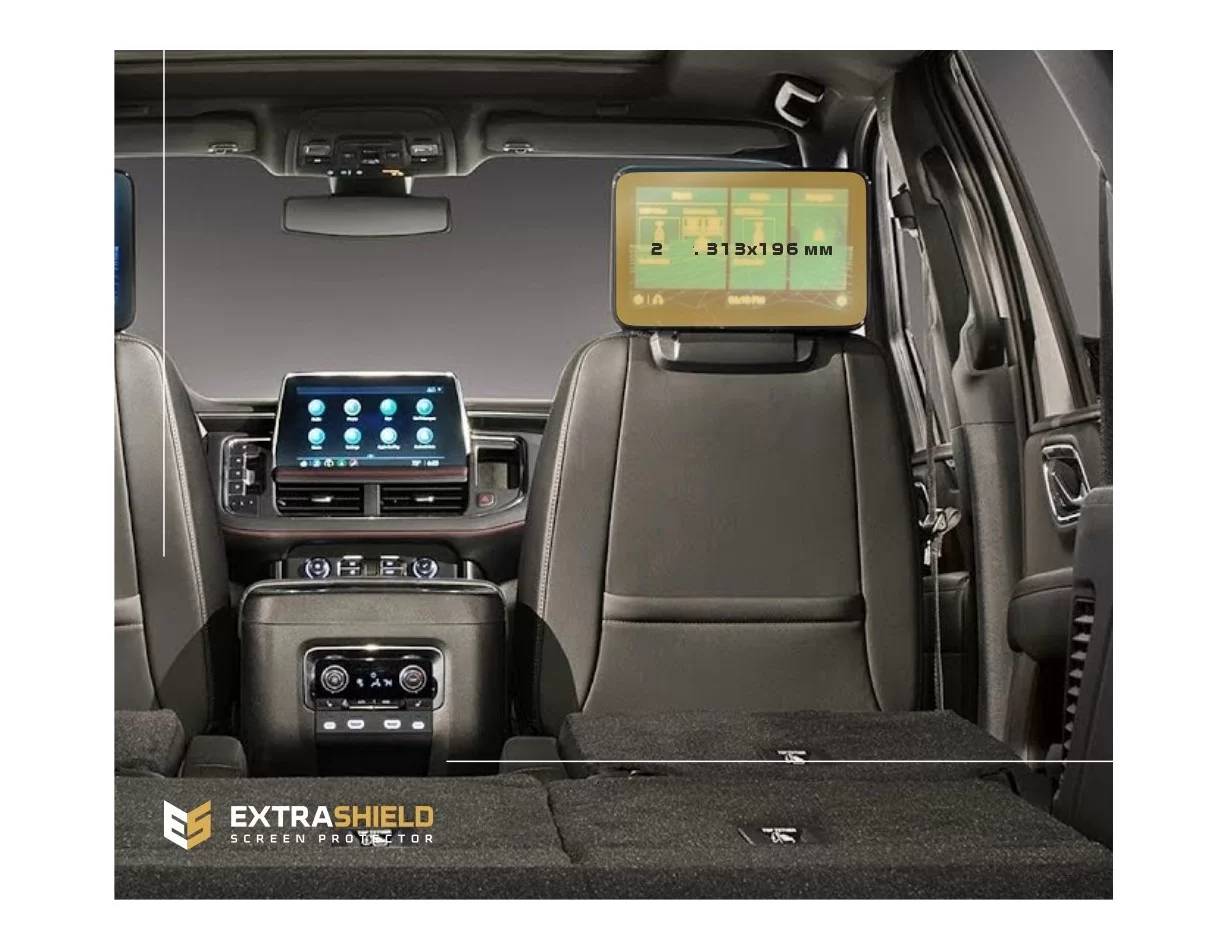 Chevrolet Tahoe 2019 - 2022 Monitory cestujúcich 2 ks, ExtraShield Screen Protector - 1