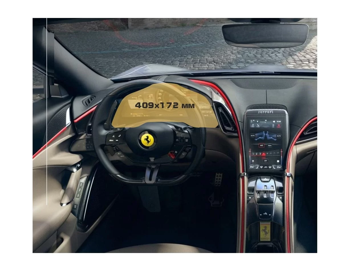 Ferrari Roma 2019 - Súčasná ochrana obrazovky digitálneho rýchlomera ExtraShield - 1