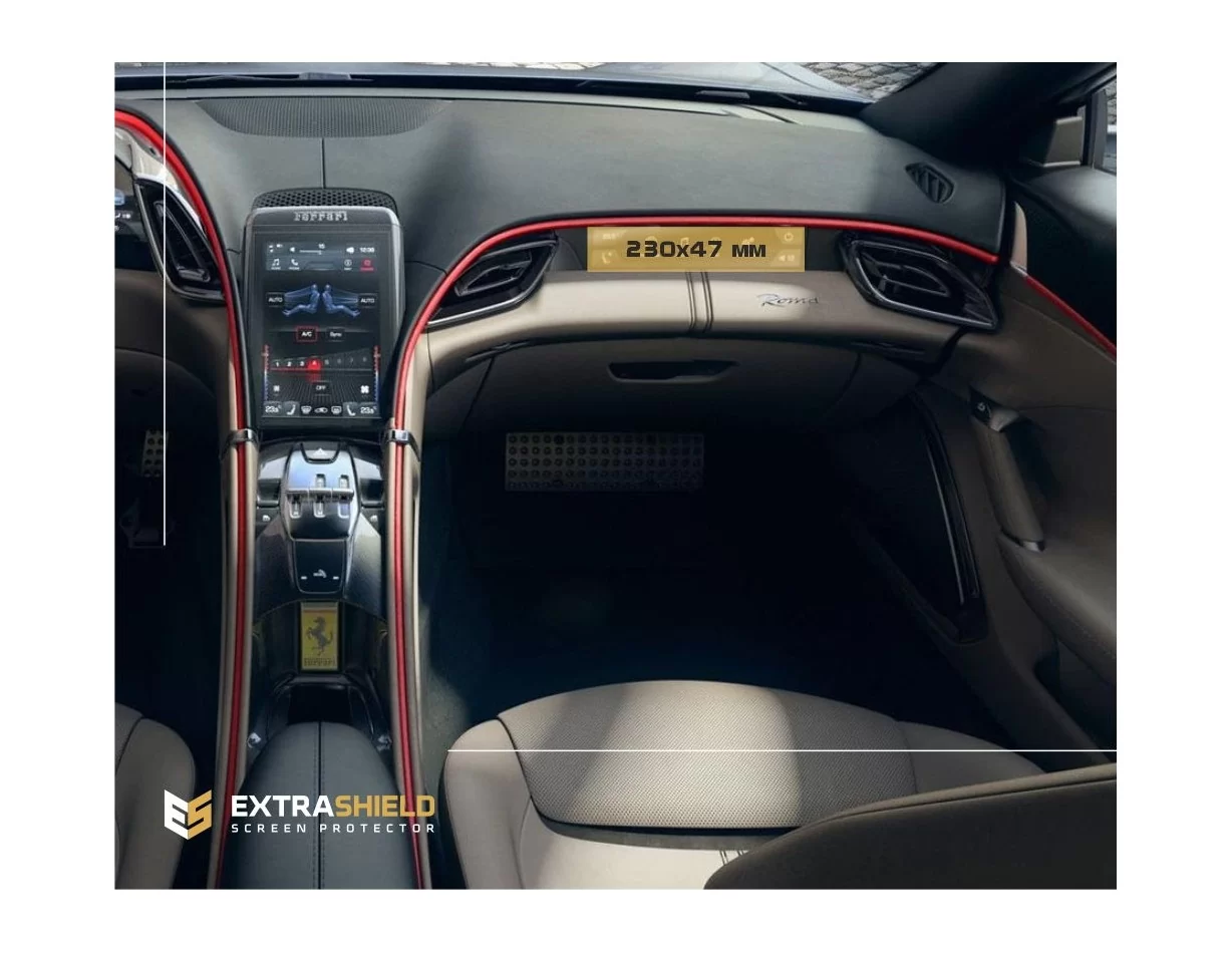 Ferrari Roma 2019 – darčeková ochrana obrazovky multimediálneho spolujazdca ExtraShield - 1