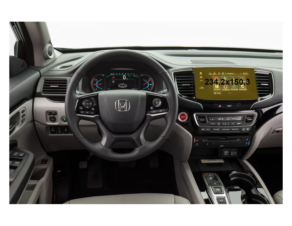 Honda Pilot 2016 – súčasná multimediálna ochrana obrazovky Honda Connect 8" ExtraShield - 1