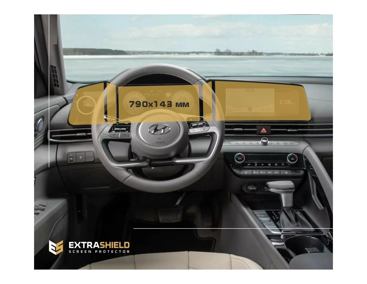 Hyundai Elantra 2020 - Present Multifunkčný systém 10,25" ExtraShield Screen Protector - 1