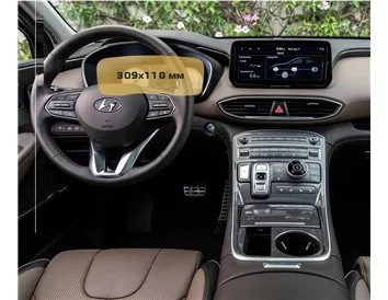 Hyundai Santa Fe 2021 - súčasný digitálny rýchlomer 12,3" ExtraShield chránič obrazovky - 1