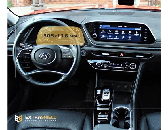Hyundai Sonata 2019 - súčasný digitálny rýchlomer 12,3" ExtraShield chránič obrazovky - 1