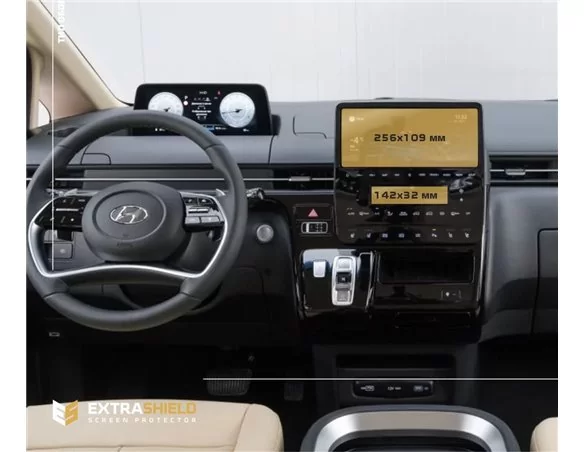 Hyundai Staria 2021 - Present Multimedia + klimatizačná ochrana ExtraShield Screen Protector - 1