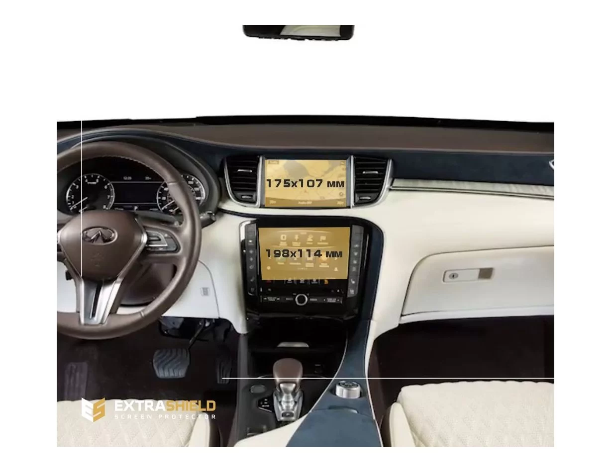 Infiniti QX50 (P71A) 2017 – súčasné multimédiá + ochrana klimatizácie 7-8" ExtraShield - 1