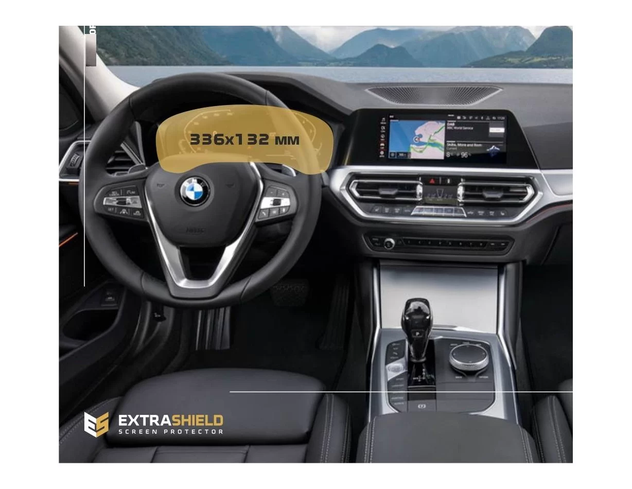 BMW radu 3 (G20) 2020 - Súčasný digitálny rýchlomer (bez snímača) 12,3" ExtraShield chránič obrazovky - 1