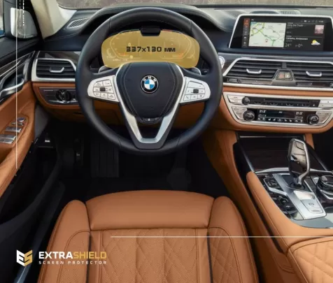 BMW radu 7 (G11/G12) 2019 - Súčasný digitálny rýchlomer (s kamerou) 12,3" ExtraShield chránič obrazovky - 1