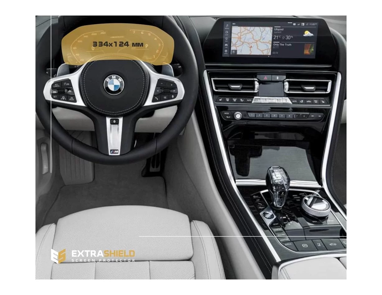 BMW radu 8 (G14-16) 2018 - Súčasný digitálny rýchlomer (bez senzora) 12,3" ExtraShield chránič obrazovky - 1