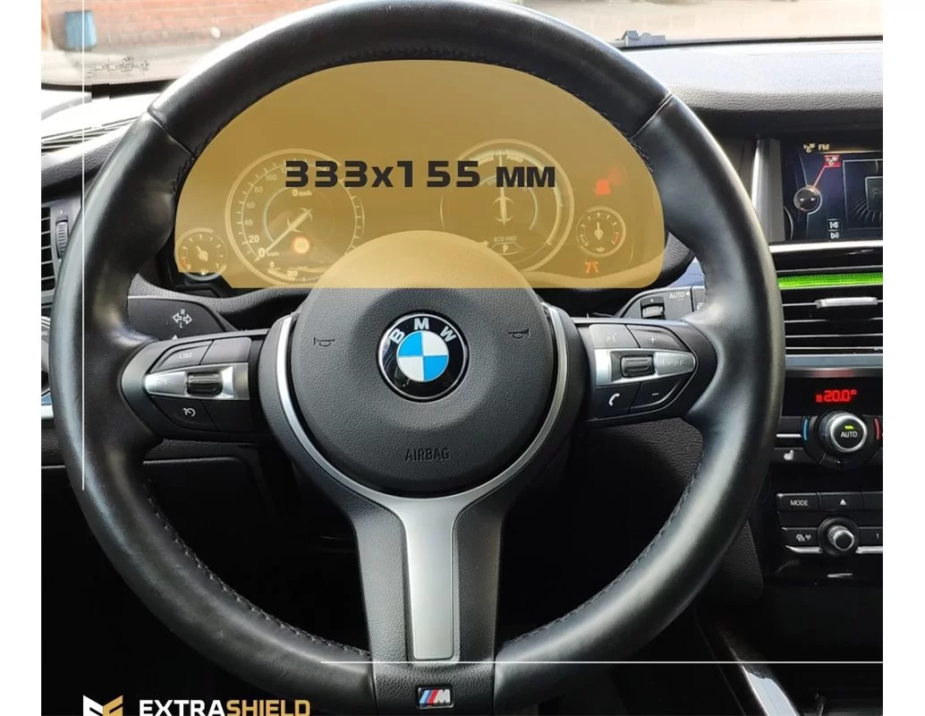 BMW X3 (F25) 2010 - 2017 digitálny rýchlomer Analógový chránič obrazovky ExtraShield - 1