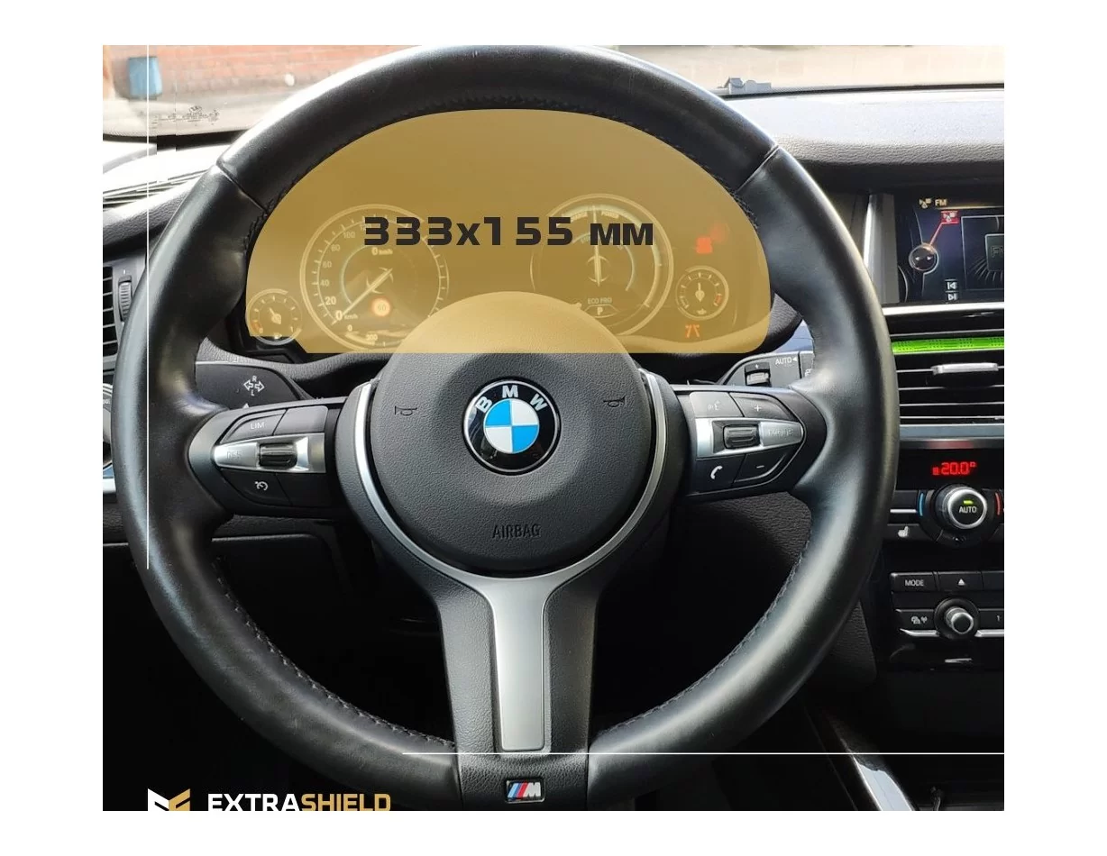 BMW X3 (F25) 2010 - 2017 digitálny rýchlomer Analógový chránič obrazovky ExtraShield - 1