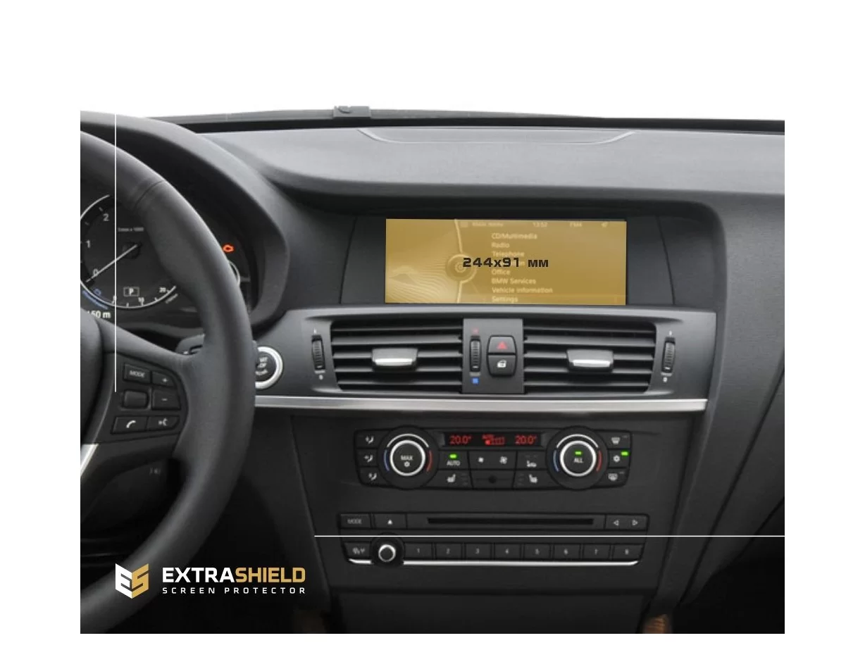 BMW X3 (F25) 2014 - 2017 Multimediálny chránič obrazovky NBT 8,8" ExtraShield - 1