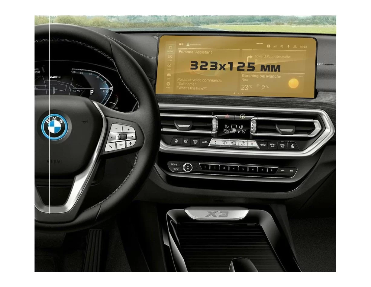 BMW X3 (G01) 2021 – súčasný multimediálny 12,3-palcový chránič obrazovky ExtraShield - 1